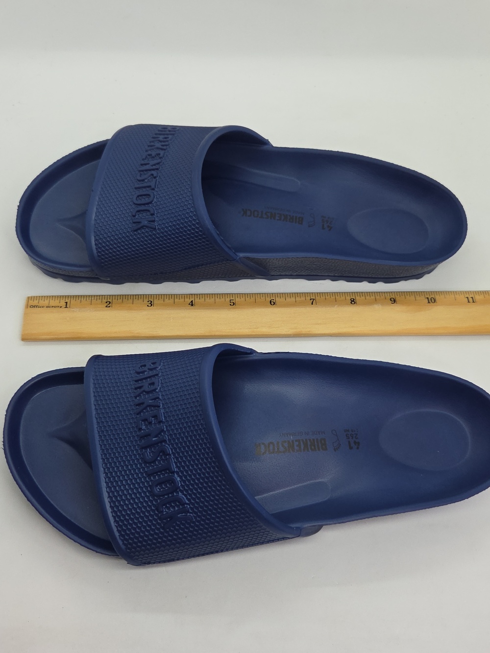 Birkenstock Barbados Slide Sandals in Deep Blue 41 M9 - Picture 7 of 15